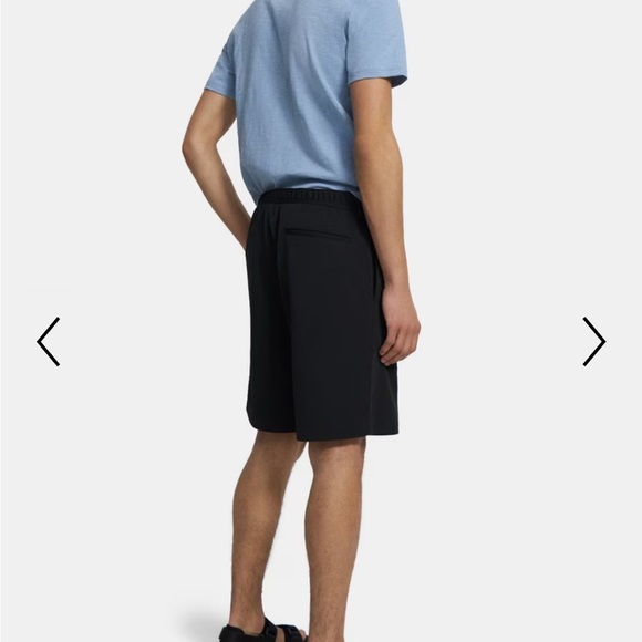 Theory Men's Classic Black Athletic Shorts - Picture 2 of 3